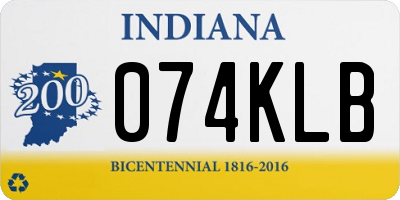IN license plate 074KLB