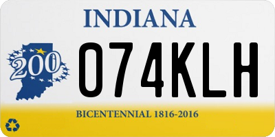 IN license plate 074KLH