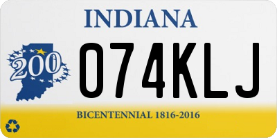 IN license plate 074KLJ