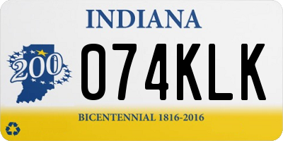IN license plate 074KLK