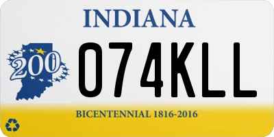 IN license plate 074KLL