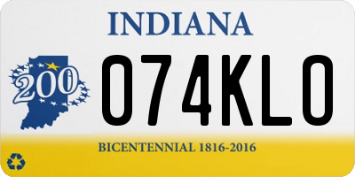 IN license plate 074KLO