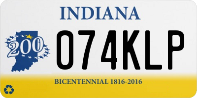 IN license plate 074KLP