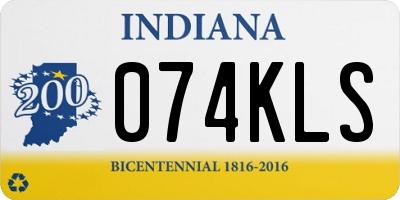 IN license plate 074KLS