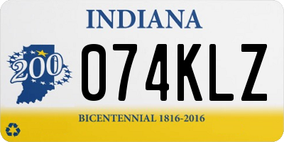 IN license plate 074KLZ