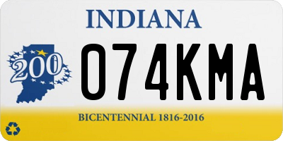 IN license plate 074KMA