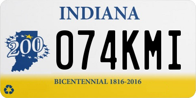 IN license plate 074KMI