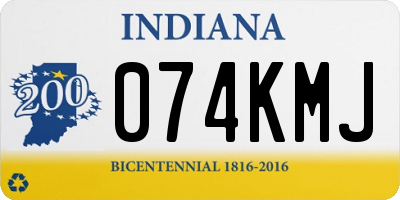IN license plate 074KMJ