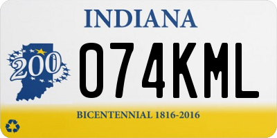 IN license plate 074KML