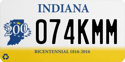 IN license plate 074KMM