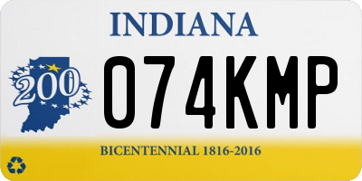 IN license plate 074KMP