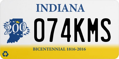 IN license plate 074KMS