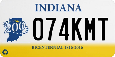 IN license plate 074KMT