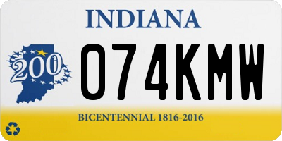 IN license plate 074KMW