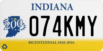 IN license plate 074KMY