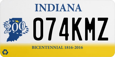 IN license plate 074KMZ