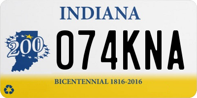 IN license plate 074KNA