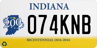 IN license plate 074KNB