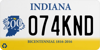 IN license plate 074KND