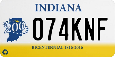 IN license plate 074KNF