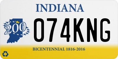 IN license plate 074KNG