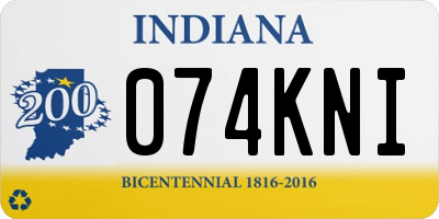 IN license plate 074KNI