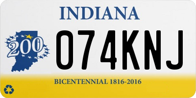 IN license plate 074KNJ