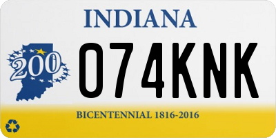 IN license plate 074KNK