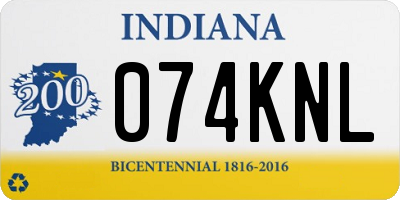 IN license plate 074KNL
