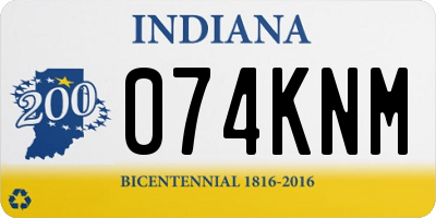 IN license plate 074KNM