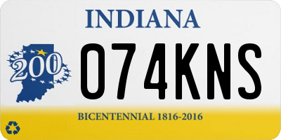 IN license plate 074KNS