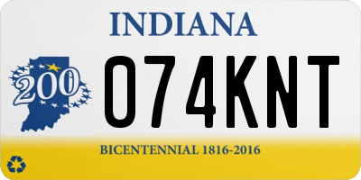 IN license plate 074KNT