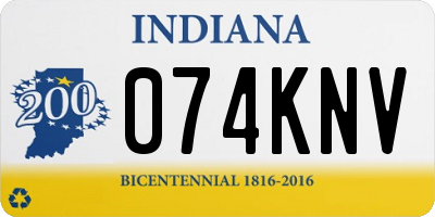 IN license plate 074KNV