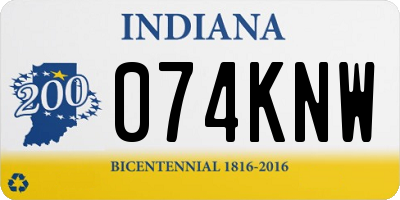IN license plate 074KNW