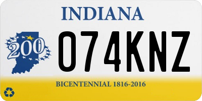 IN license plate 074KNZ