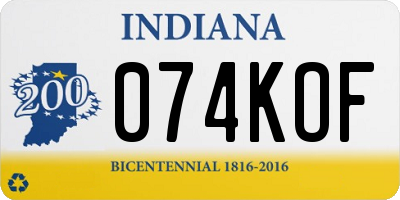 IN license plate 074KOF