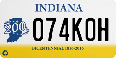 IN license plate 074KOH