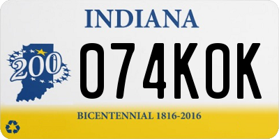 IN license plate 074KOK