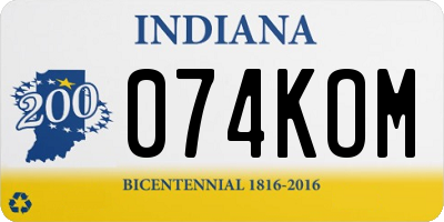 IN license plate 074KOM