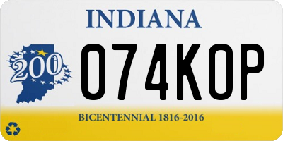 IN license plate 074KOP