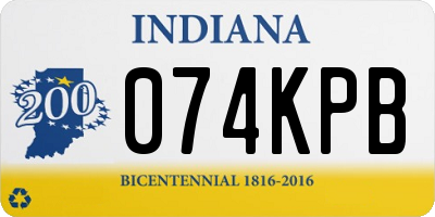 IN license plate 074KPB