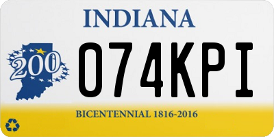IN license plate 074KPI