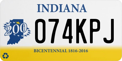 IN license plate 074KPJ