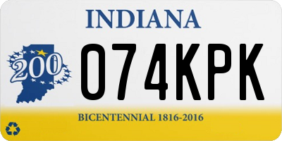 IN license plate 074KPK