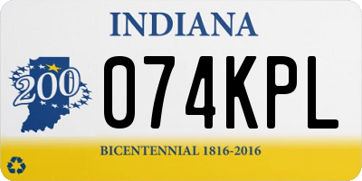 IN license plate 074KPL