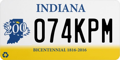 IN license plate 074KPM