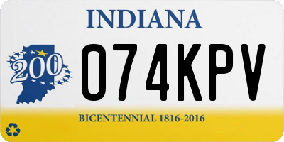 IN license plate 074KPV