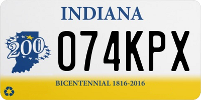 IN license plate 074KPX