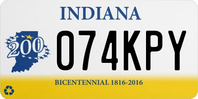IN license plate 074KPY