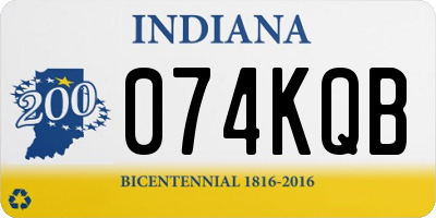 IN license plate 074KQB